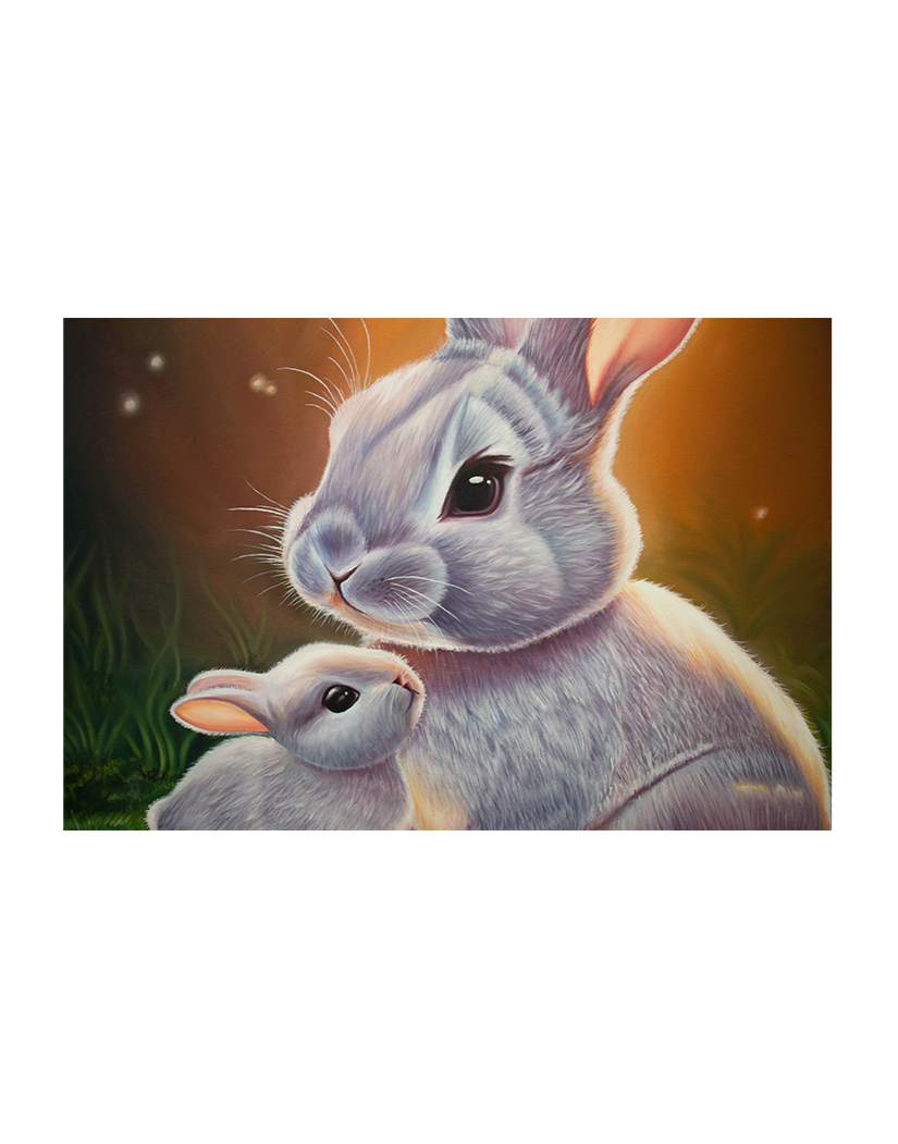 "Hoppy Together" Original Oil Painting