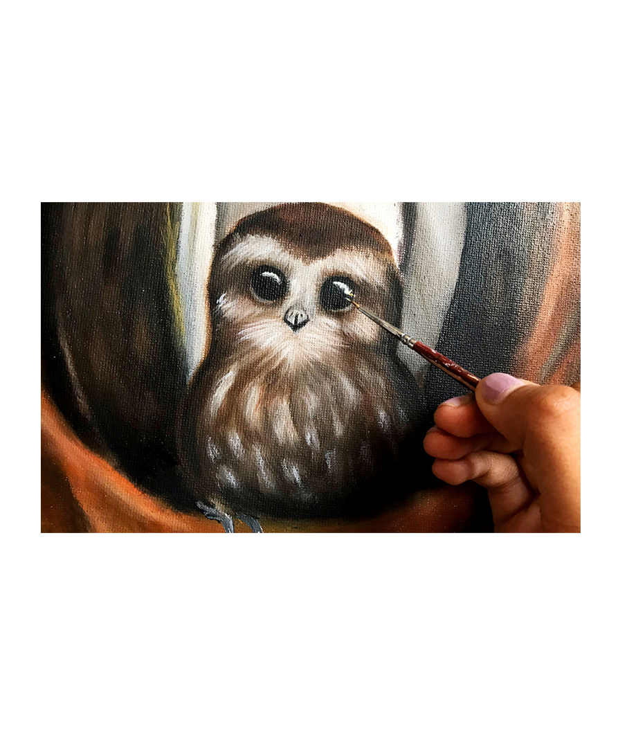 "Owl´s Nest" Original Oil Painting